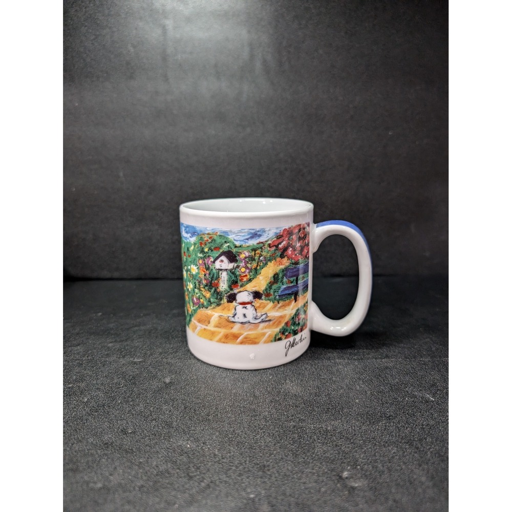 Mor Mor's Art‎ Just Waiting Dog Mug, Eddie Bauer Coffee Mug, 14 oz Mug, Tea Mug